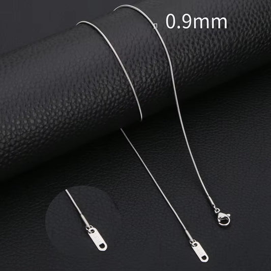 Inoxidable Gold Color Chains 0.9Mm-2Mm Stainless Steel Snake Chains Necklace Twist Rope Jewelry Women Long Chains Accessories