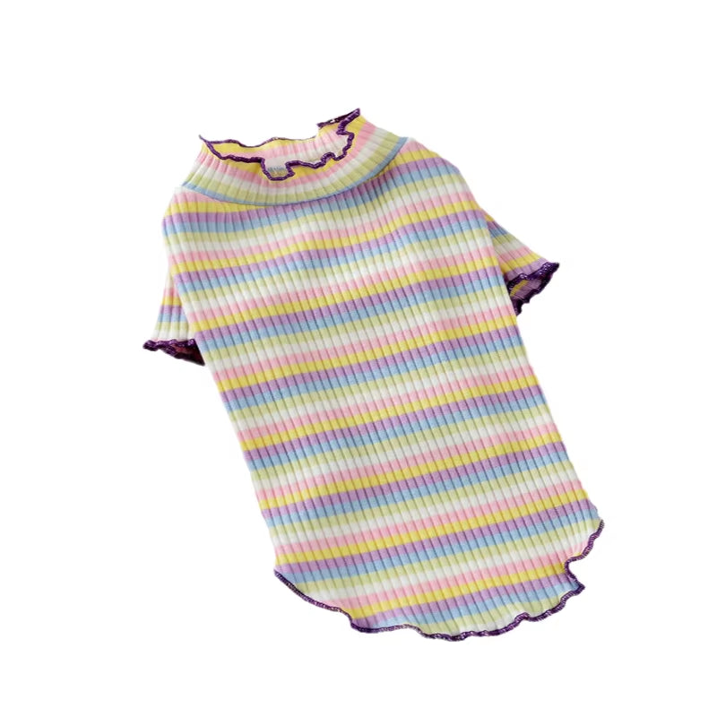 Colorful Stripe Sphynx Cat Vest Shirt for Small Cats Katten Kedi Cotton Puppy Dog Pet Clothes Mascotas Clothing Ropa Para Gatos