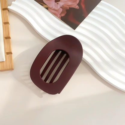 PC Hair Claw Clip for Women New Design Leopard Matte Curved Flat Styling Barrettes Acrylic Lying down Hair Accessories