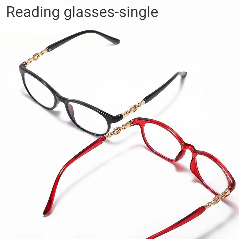 New 3 in 1 Progressive Multifocal Reading Glasses for Women Anti-Blue Eyeglasses Easy to Look Far and near +1.0 to +4.0