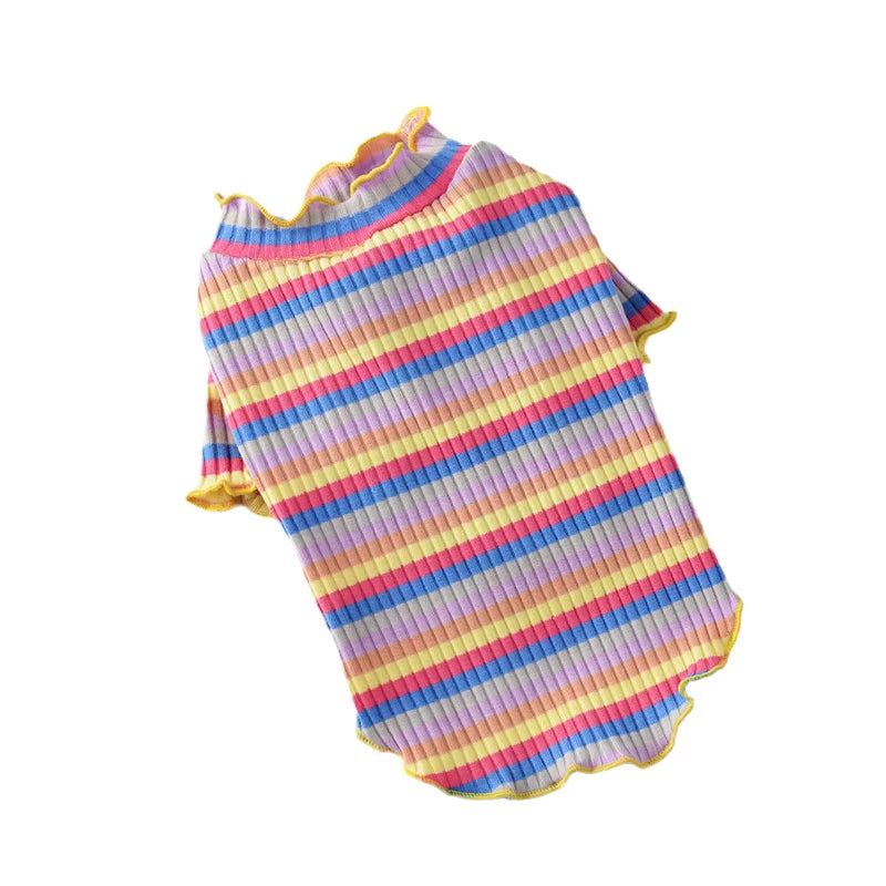 Colorful Stripe Sphynx Cat Vest Shirt for Small Cats Katten Kedi Cotton Puppy Dog Pet Clothes Mascotas Clothing Ropa Para Gatos