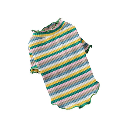 Colorful Stripe Sphynx Cat Vest Shirt for Small Cats Katten Kedi Cotton Puppy Dog Pet Clothes Mascotas Clothing Ropa Para Gatos