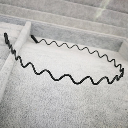 Fashion Black Wavy Headbands for Mens Women Unisex Washing Clips Basic Sports Hairbands Hair Styling Tools Accessories