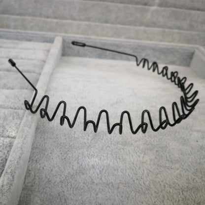 Fashion Black Wavy Headbands for Mens Women Unisex Washing Clips Basic Sports Hairbands Hair Styling Tools Accessories