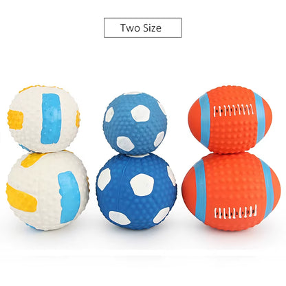 Squeaky Dog Toy Chew Rubber Balls Toy for Small Large Dogs Puppy Interactive Durable Dog Toy Pet Training Dog Accessories