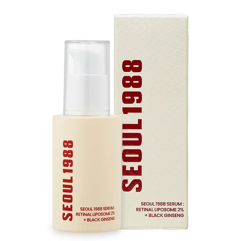 Korean 1988 Retinol Face Care Serum,Black Ginseng Niacinamide Vitamin C Moisturizing Firming Ampoule,Anti Aging Wrinkle Skincare