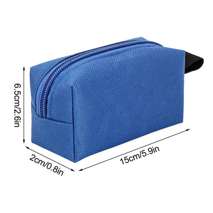 Dog Poop Bag Holder for Leash Doggie Waste Bag Dispenser Fabric Puppy Potty Carrier Small Doggy Zipper Pouch with Carabiner Clip