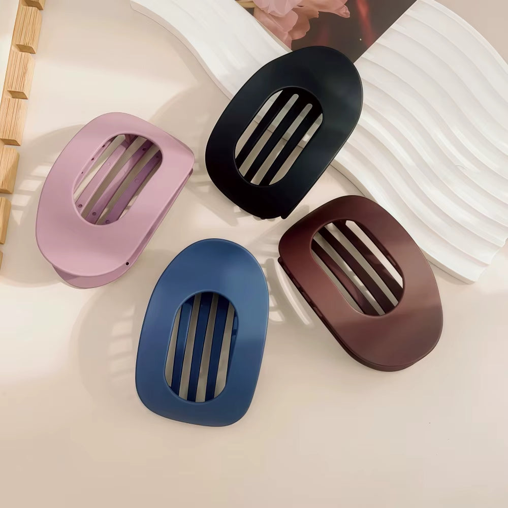 PC Hair Claw Clip for Women New Design Leopard Matte Curved Flat Styling Barrettes Acrylic Lying down Hair Accessories