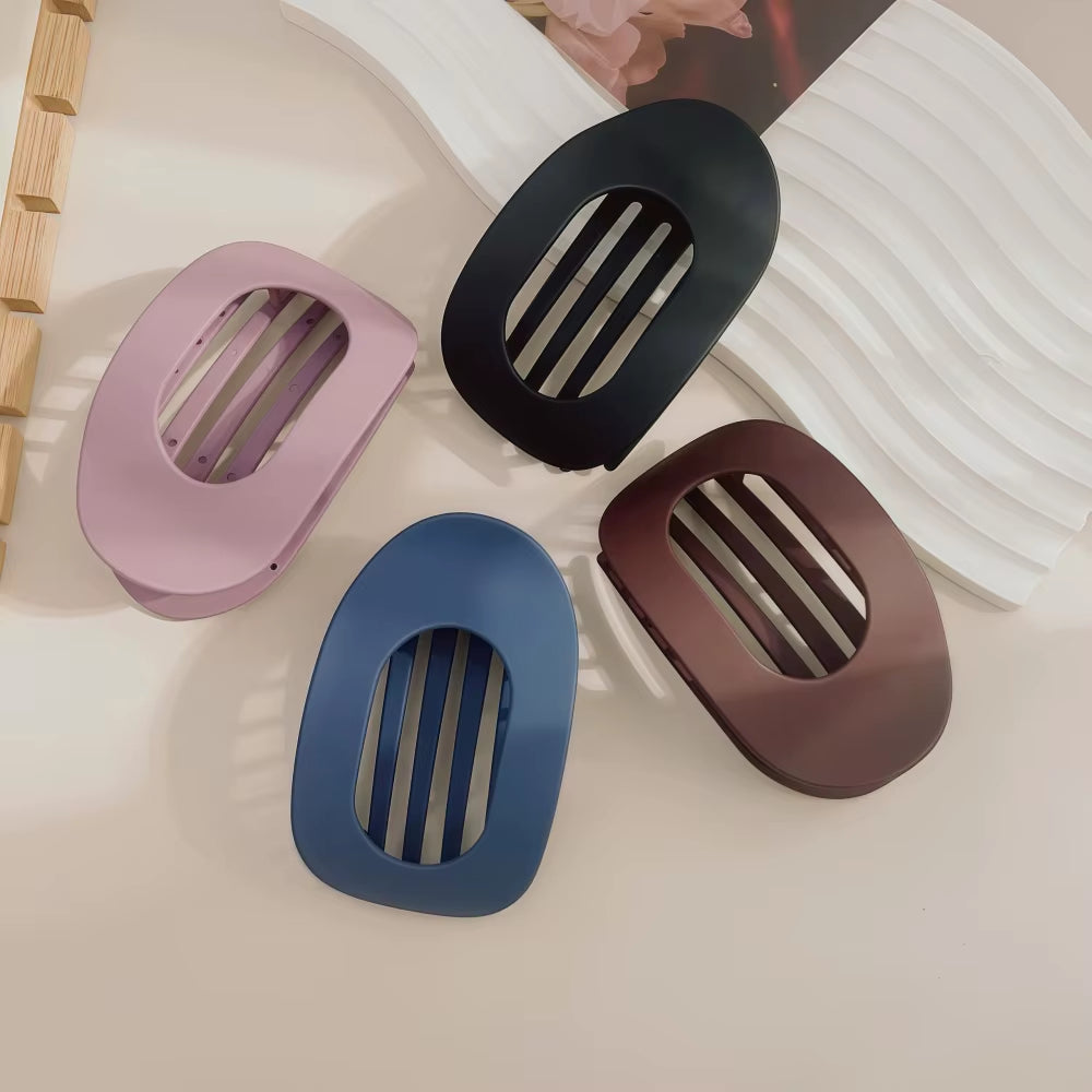 PC Hair Claw Clip for Women New Design Leopard Matte Curved Flat Styling Barrettes Acrylic Lying down Hair Accessories